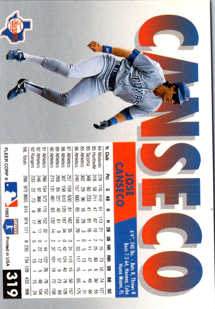 1993 Fleer Jose Canseco