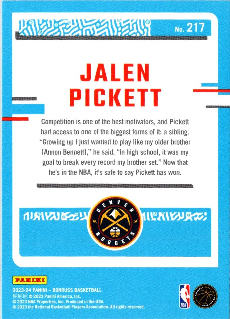 2023 Donruss Jalen Pickett