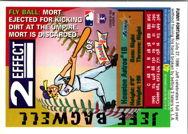 1996 Mother's Cookies Houston Astros Jeff Bagwell