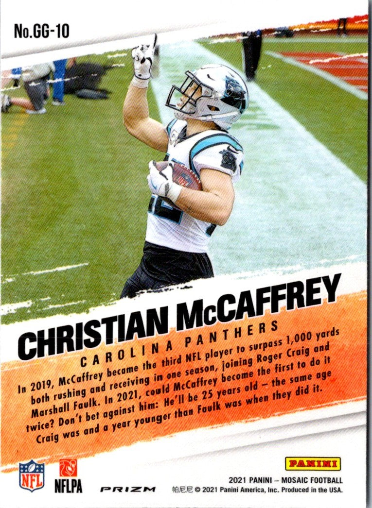 2021 Panini Absolute Orange Christian McCaffrey