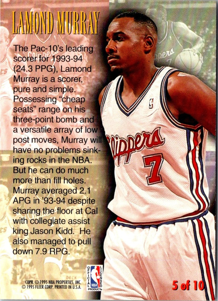 1994 Fleer First Year Phenoms Lamond Murray