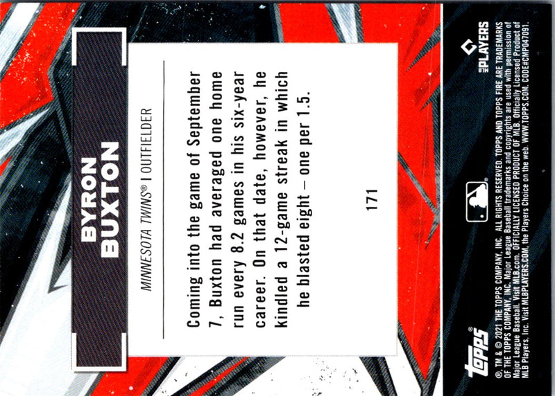 2021 Topps Fire Byron Buxton