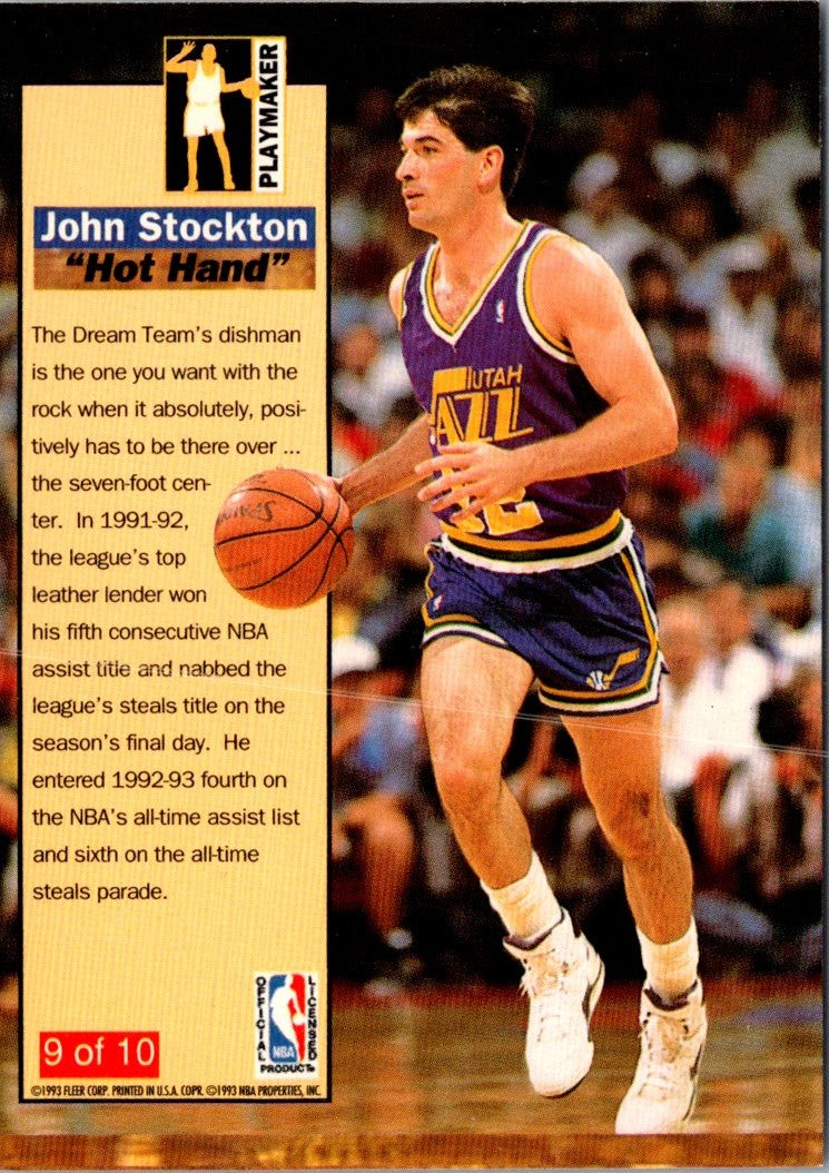 1992 Ultra Playmakers John Stockton