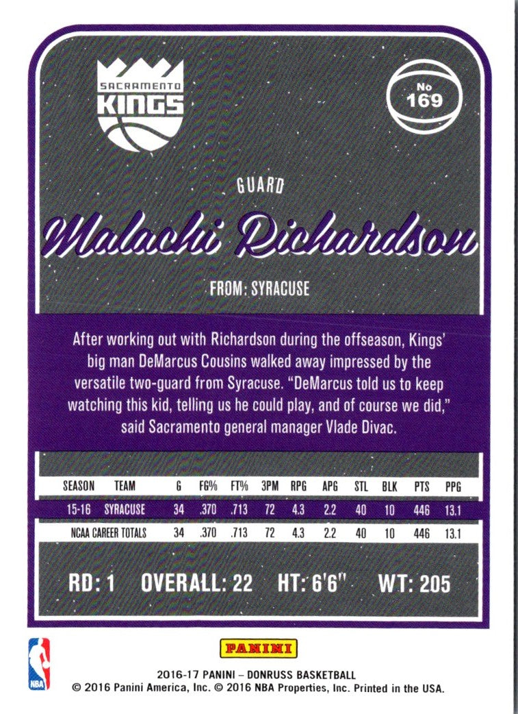 2016 Donruss Malachi Richardson