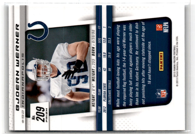 2013 Panini Blue Bjoern Werner