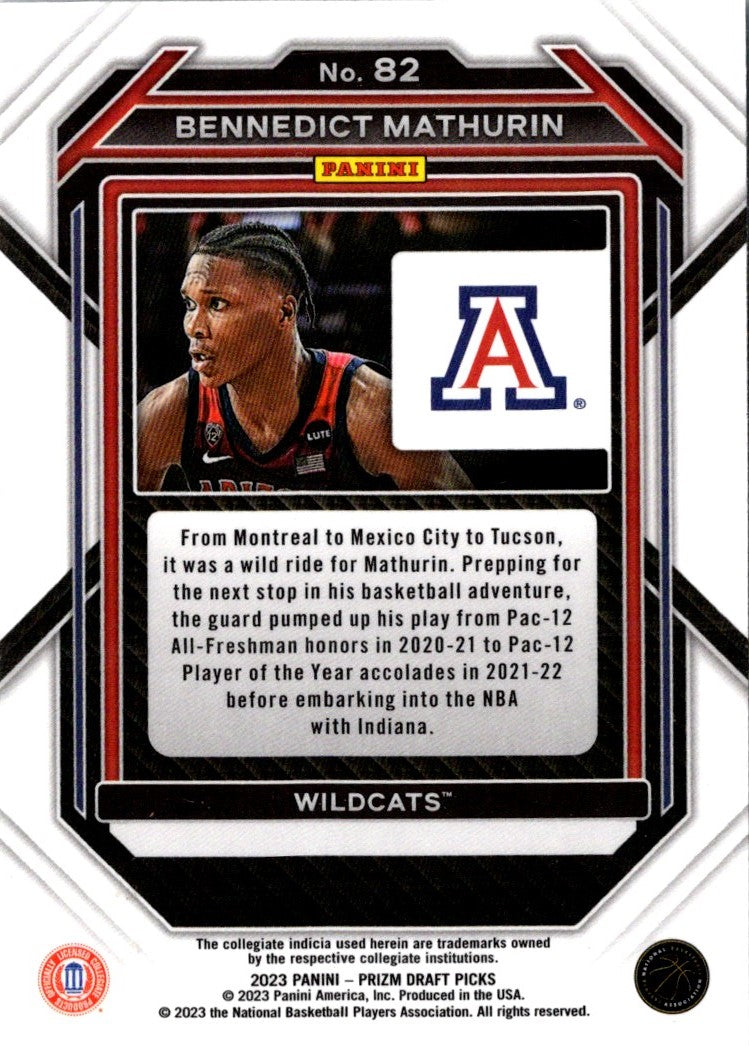 2023 Panini Prizm Draft Picks Bennedict Mathurin