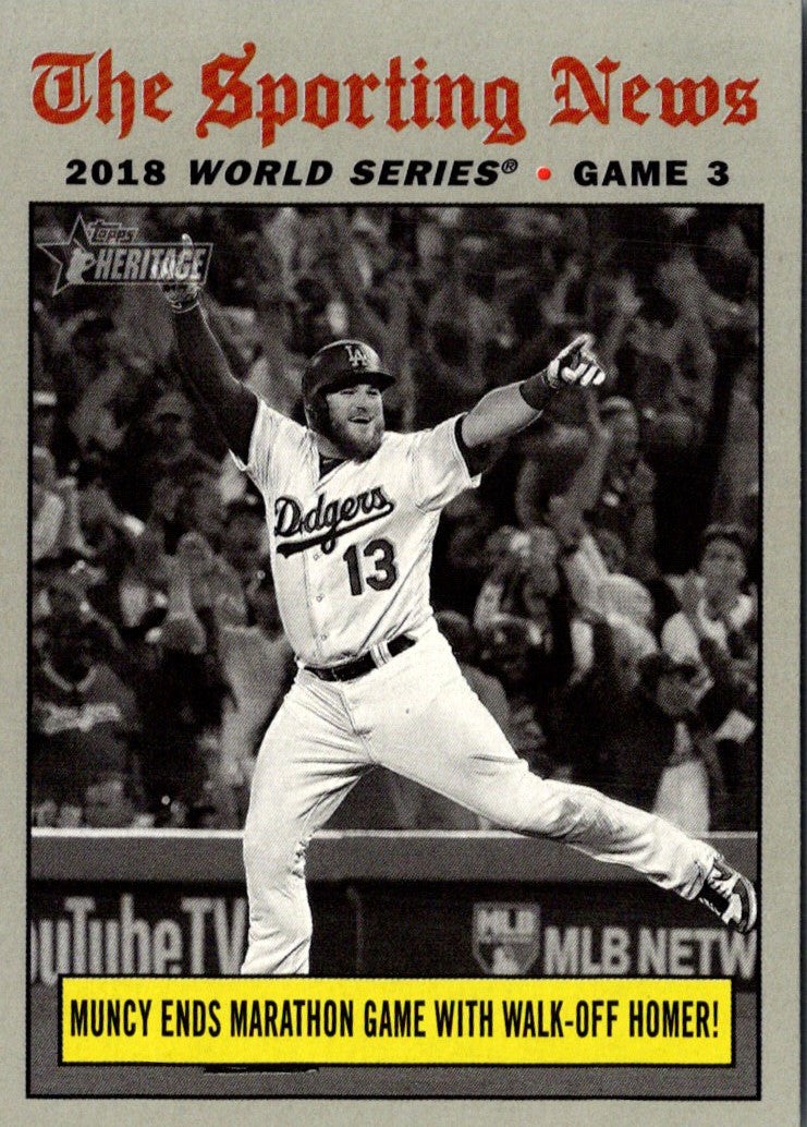 2019 Topps Heritage Muncy Ends Marathon Game with Walk-Off Homer!