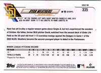 2021 Topps Ryan Weathers #335 Rookie