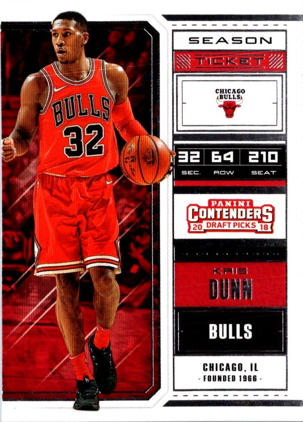 2018 Panini Contenders Draft Picks Red Foil Kris Dunn #35