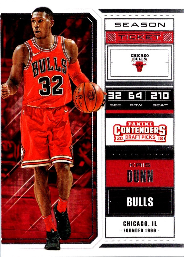 2018 Panini Contenders Draft Picks Red Foil Kris Dunn