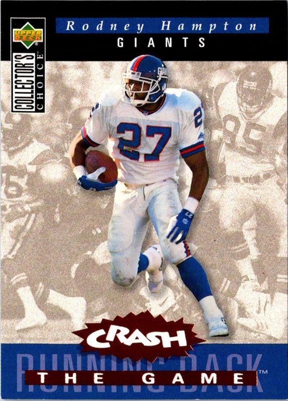 1994 Collector's Choice Crash the Game Rodney Hampton #C17
