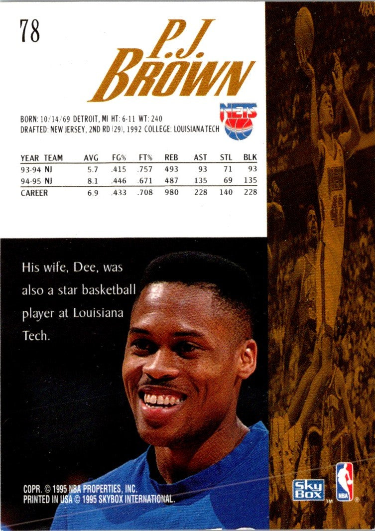 1995 SkyBox Premium P.J. Brown