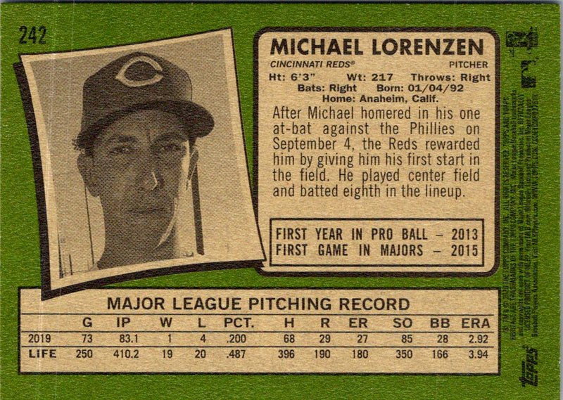 2020 Topps Heritage Michael Lorenzen