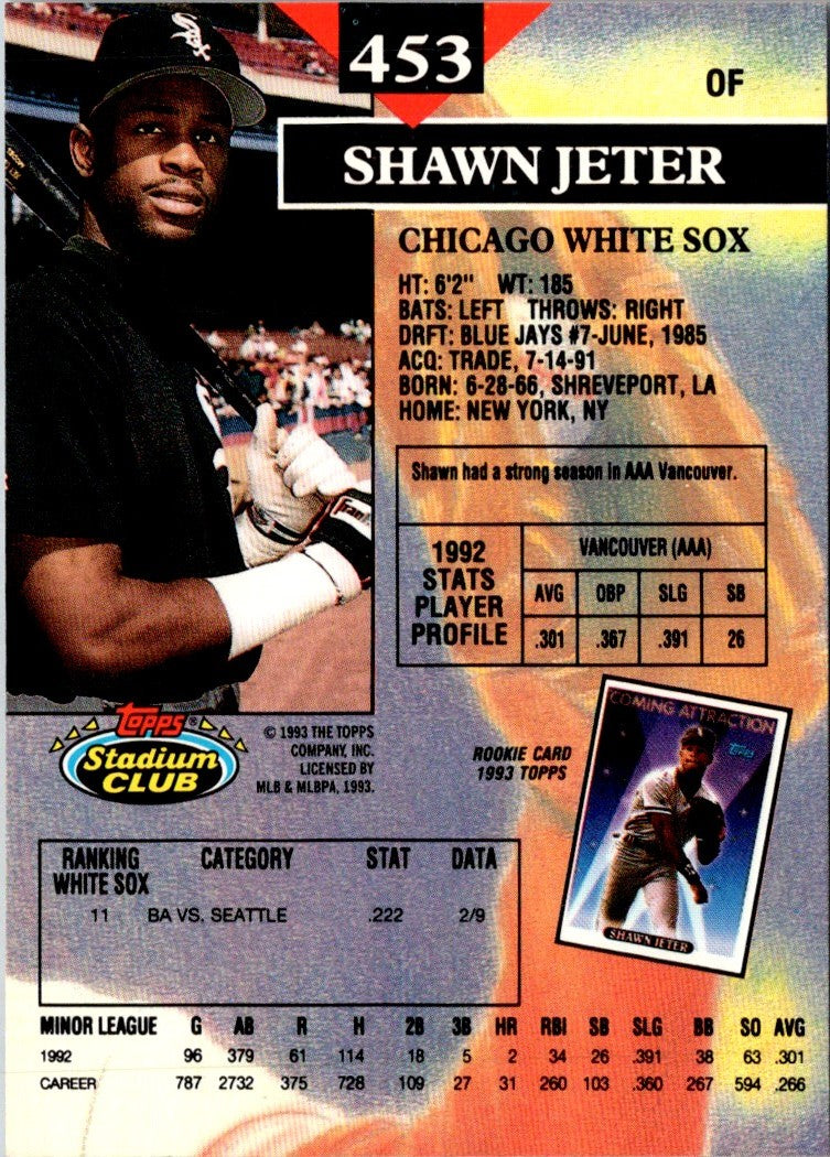 1993 Stadium Club Members Only Shawn Jeter