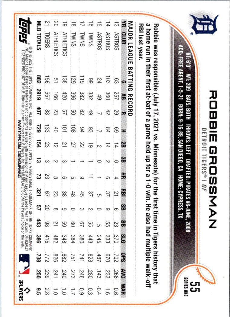 2022 Topps Robbie Grossman