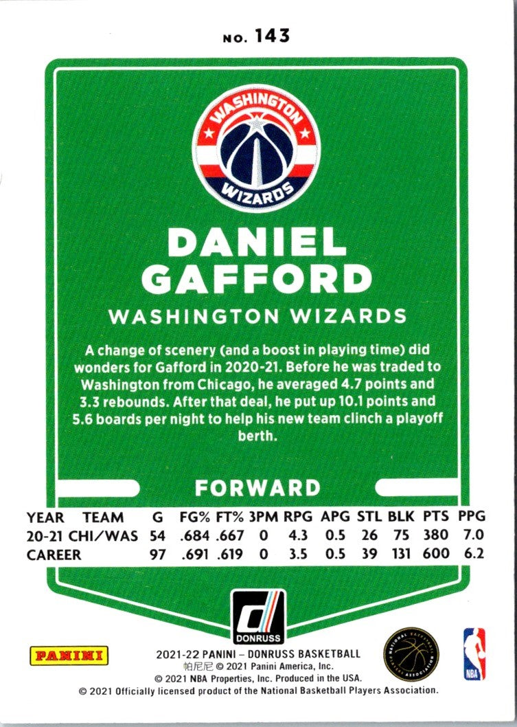 2021 Donruss Red Daniel Gafford