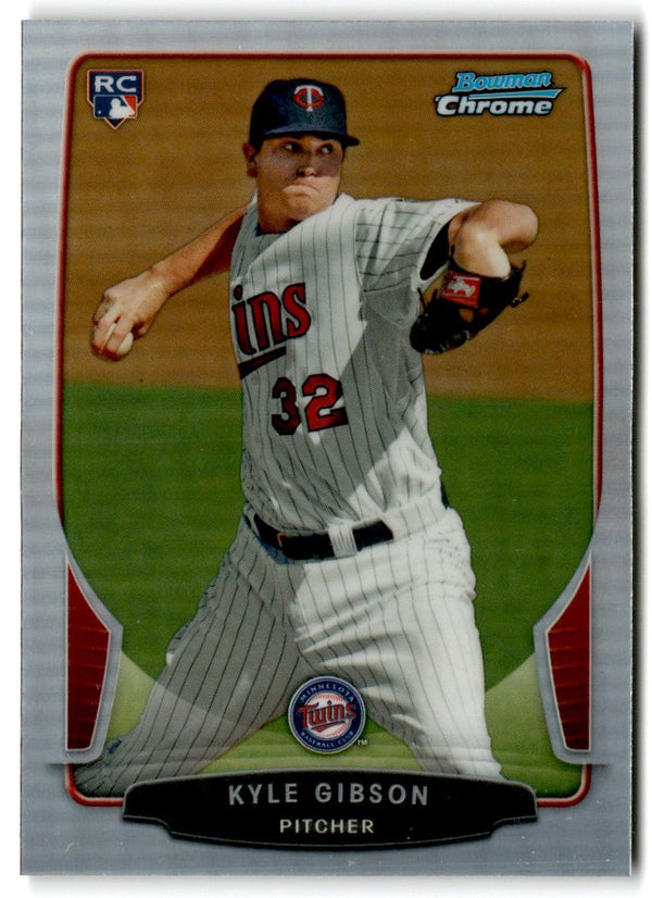 2013 Bowman Chrome Kyle Gibson #28 Rookie Refractor