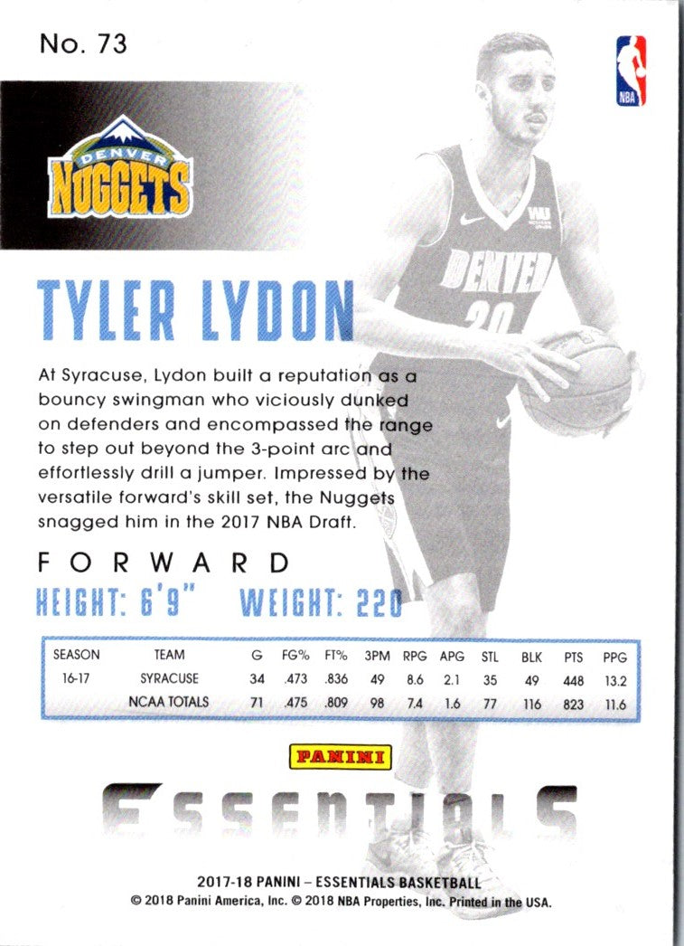 2017 Panini Essentials Tyler Lydon