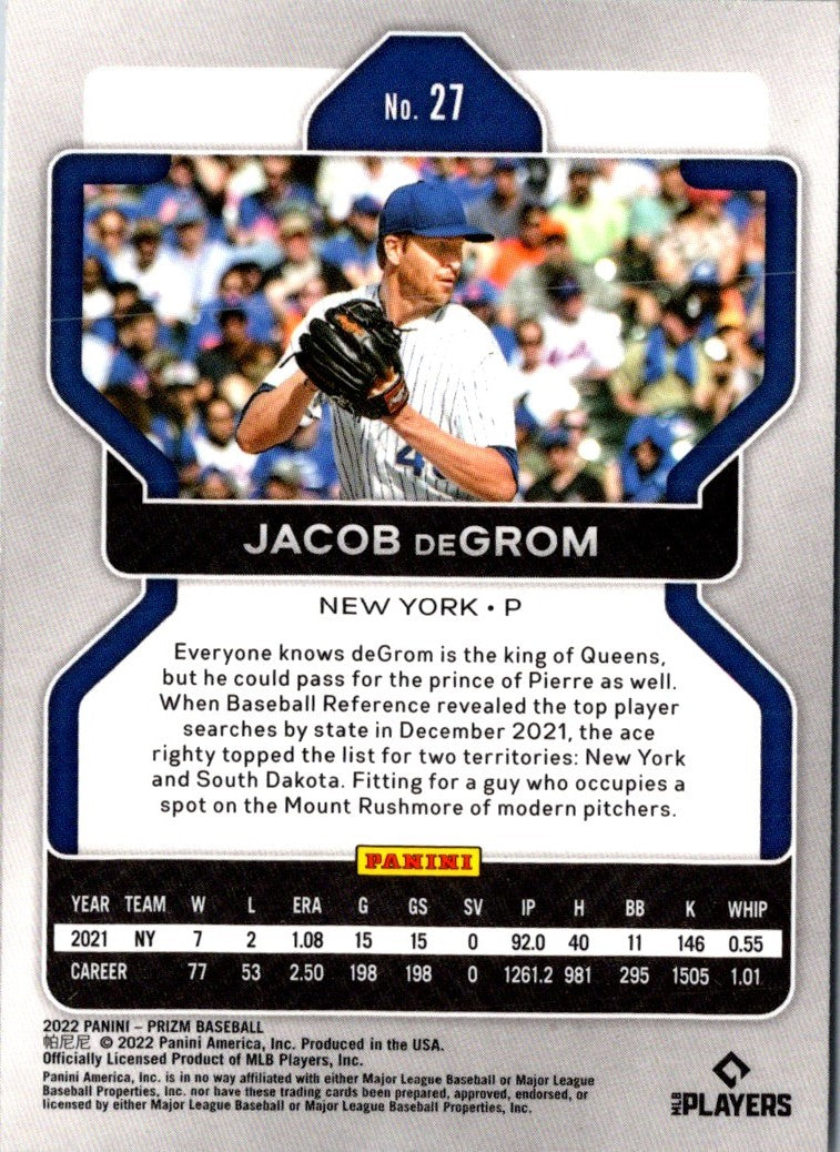 2022 Panini Prizm Jacob deGrom