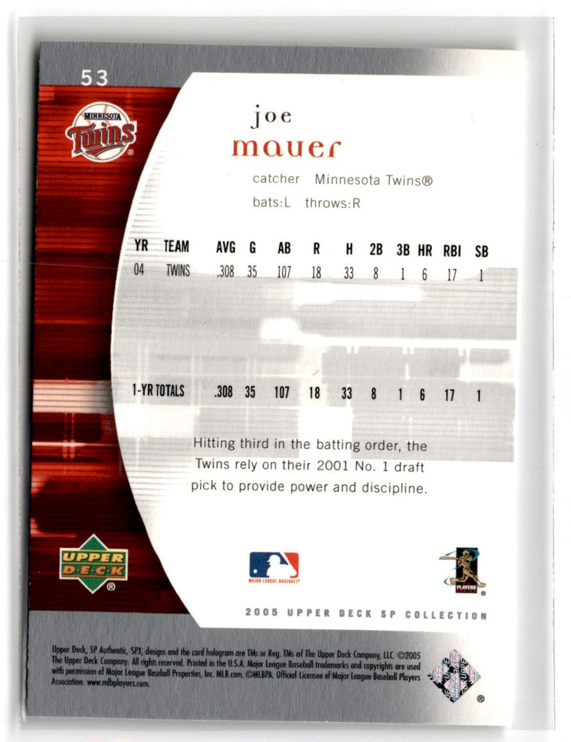 2005 SP Authentic Joe Mauer