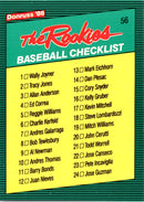 1986 Donruss The Rookies Checklist 1-56