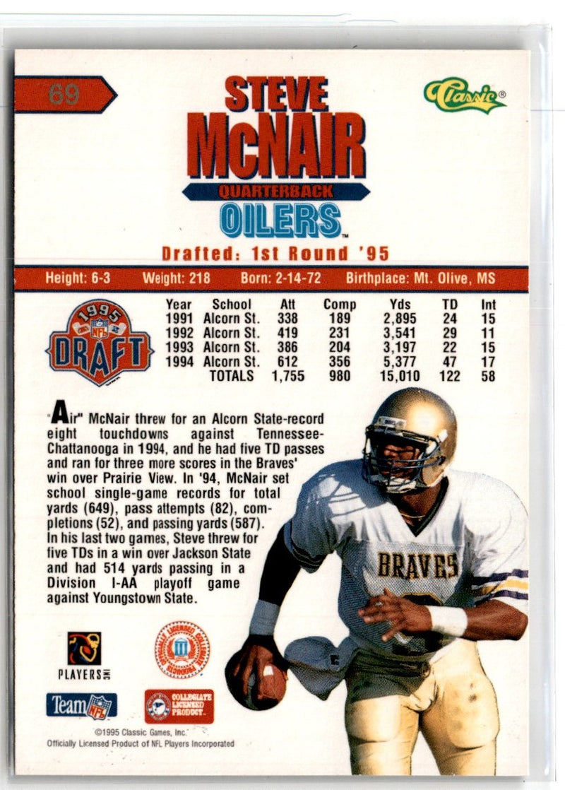 1995 Classic NFL Rookies Steve McNair