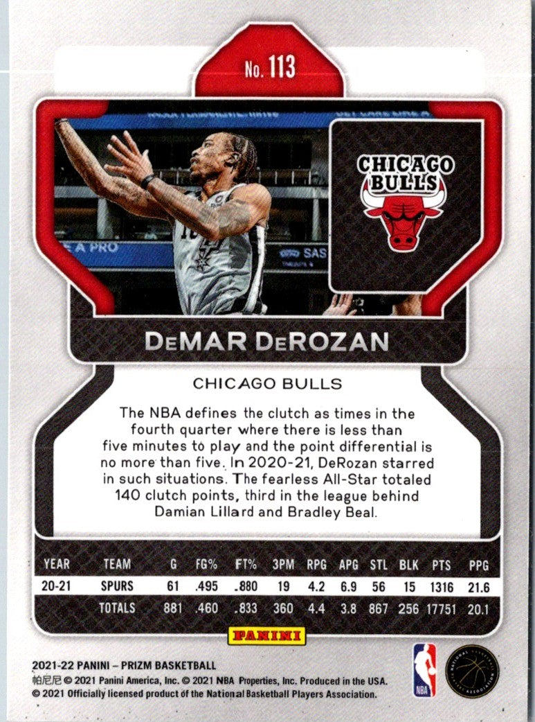 2021 Panini Prizm DeMar DeRozan