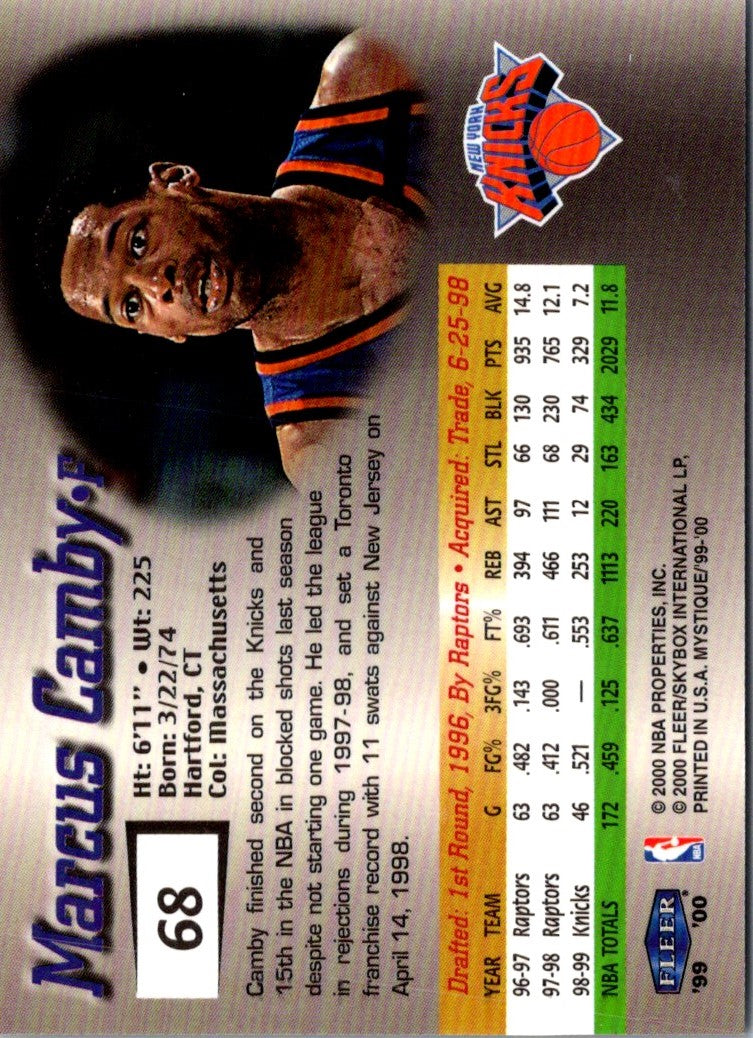 1999 Fleer Mystique Marcus Camby