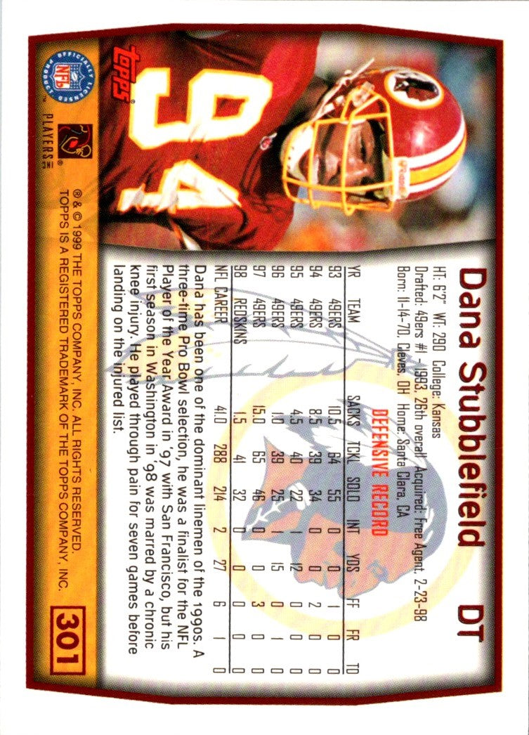 1999 Topps Dana Stubblefield