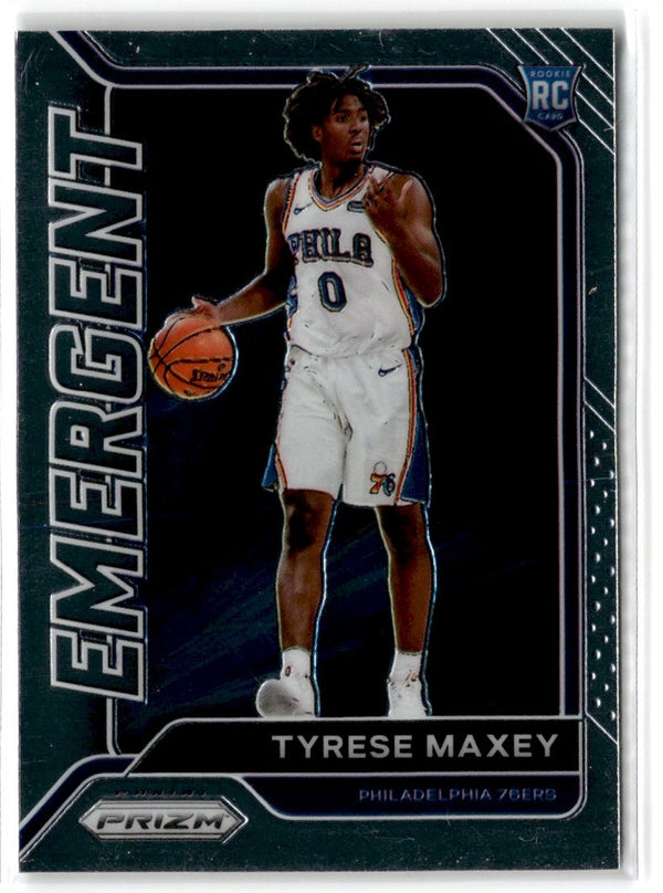 2020 Panini Prizm Emergent Tyrese Maxey #24