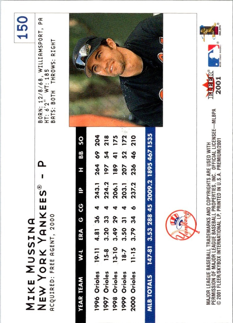 2001 Fleer Premium Mike Mussina