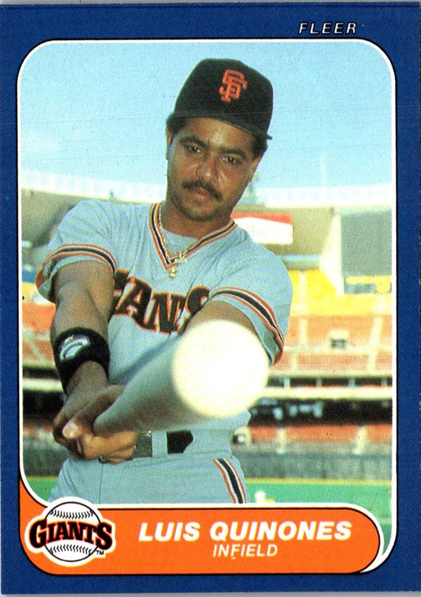 1986 Fleer Update Luis Quinones #U-92