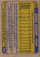 1987 Topps Ricky Wright