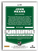 2021 Donruss Holo Orange John Means
