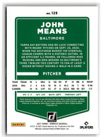 2021 Donruss Holo Orange John Means #129