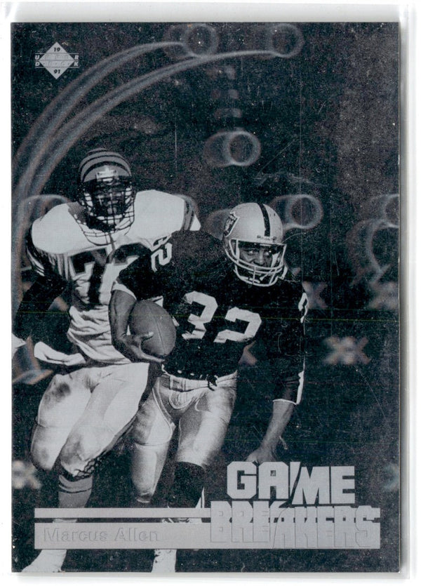 1991 Upper Deck Game Breaker Holograms Marcus Allen #GB9