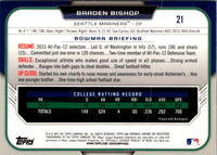 2015 Bowman Draft Picks & Prospects Chrome Braden Bishop #21