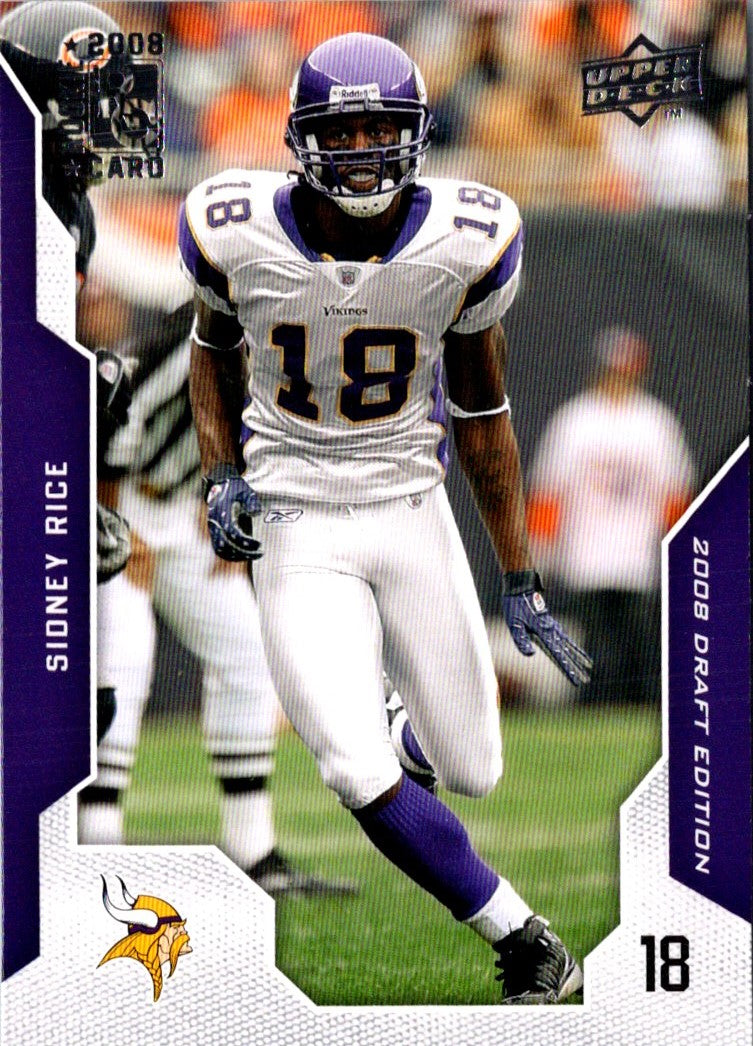 2008 Upper Deck Draft Edition Sidney Rice