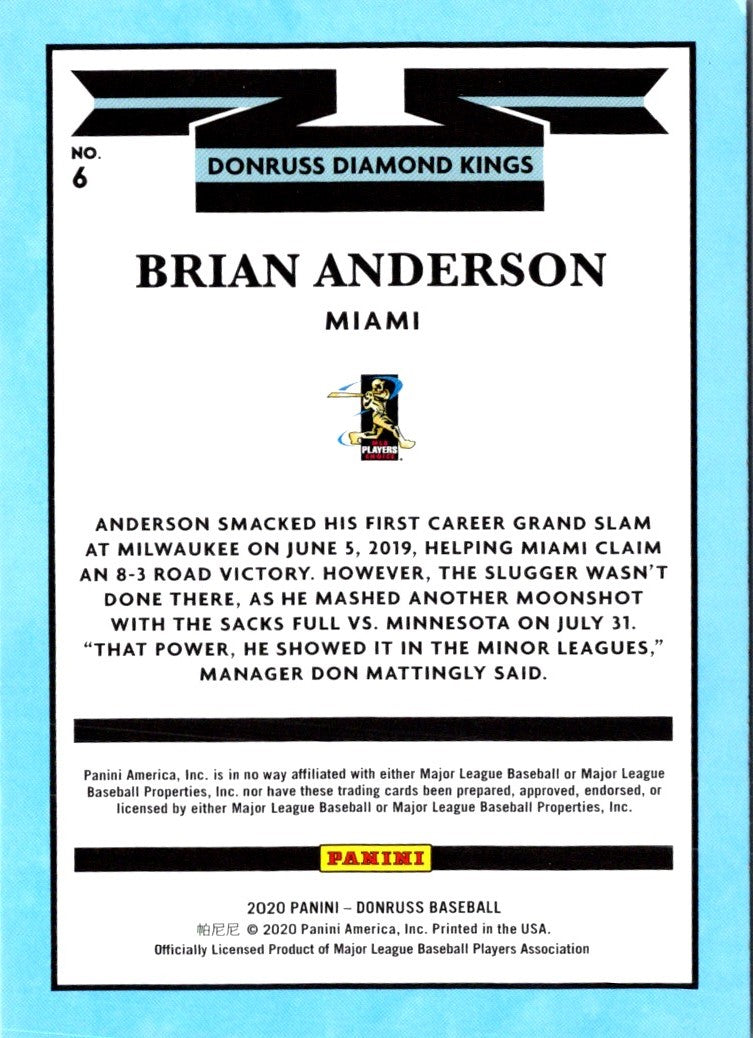 2020 Donruss Brian Anderson