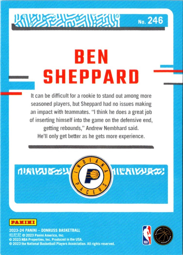 2023 Donruss Ben Sheppard