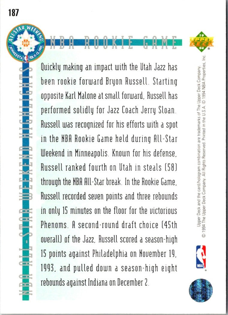 1993 Upper Deck Special Edition Electric Court Bryon Russell