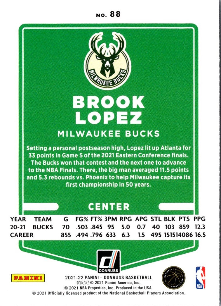 2021 Donruss Brook Lopez