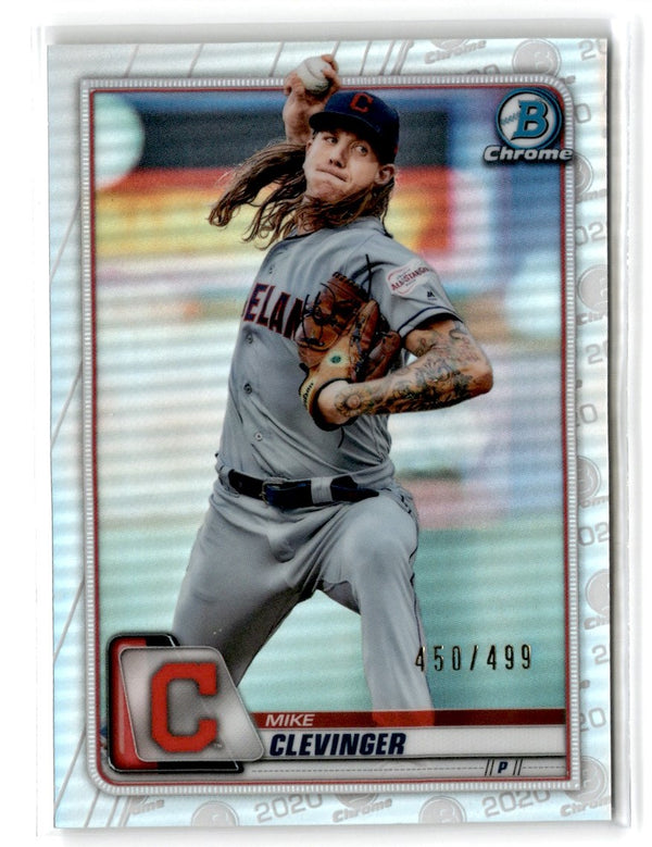 2020 Bowman Chrome Refractor Mike Clevinger #70 450/499