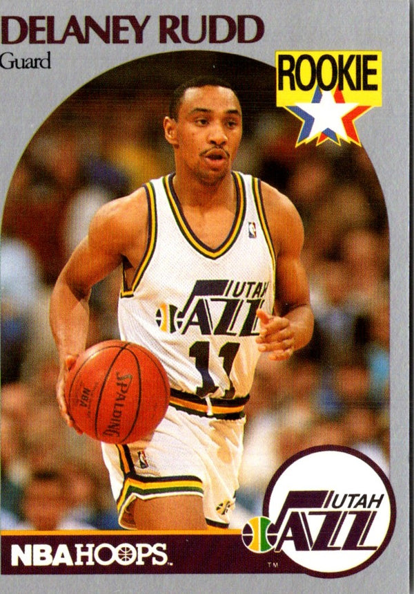 1990 Hoops Team Night Utah Jazz Delaney Rudd #NNO