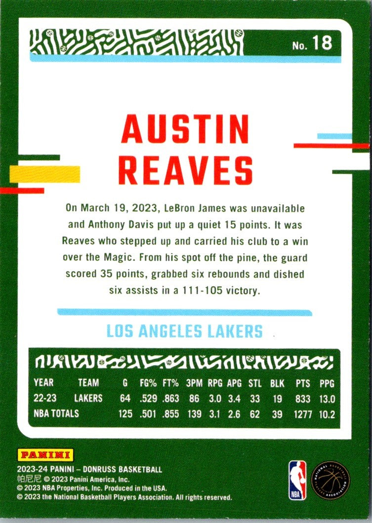 2023 Donruss Austin Reaves