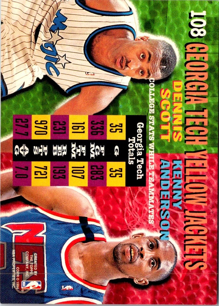 1994 Stadium Club Dennis Scott/Kenny Anderson