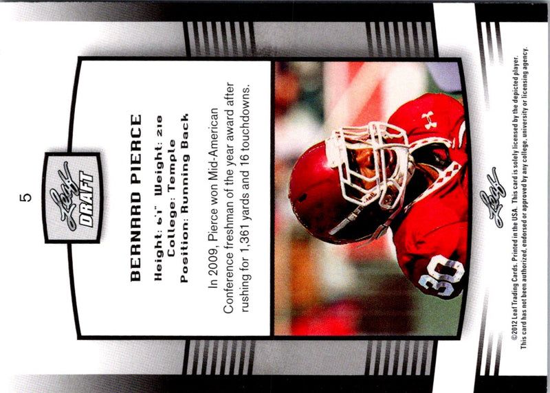 2012 Leaf Draft Bernard Pierce