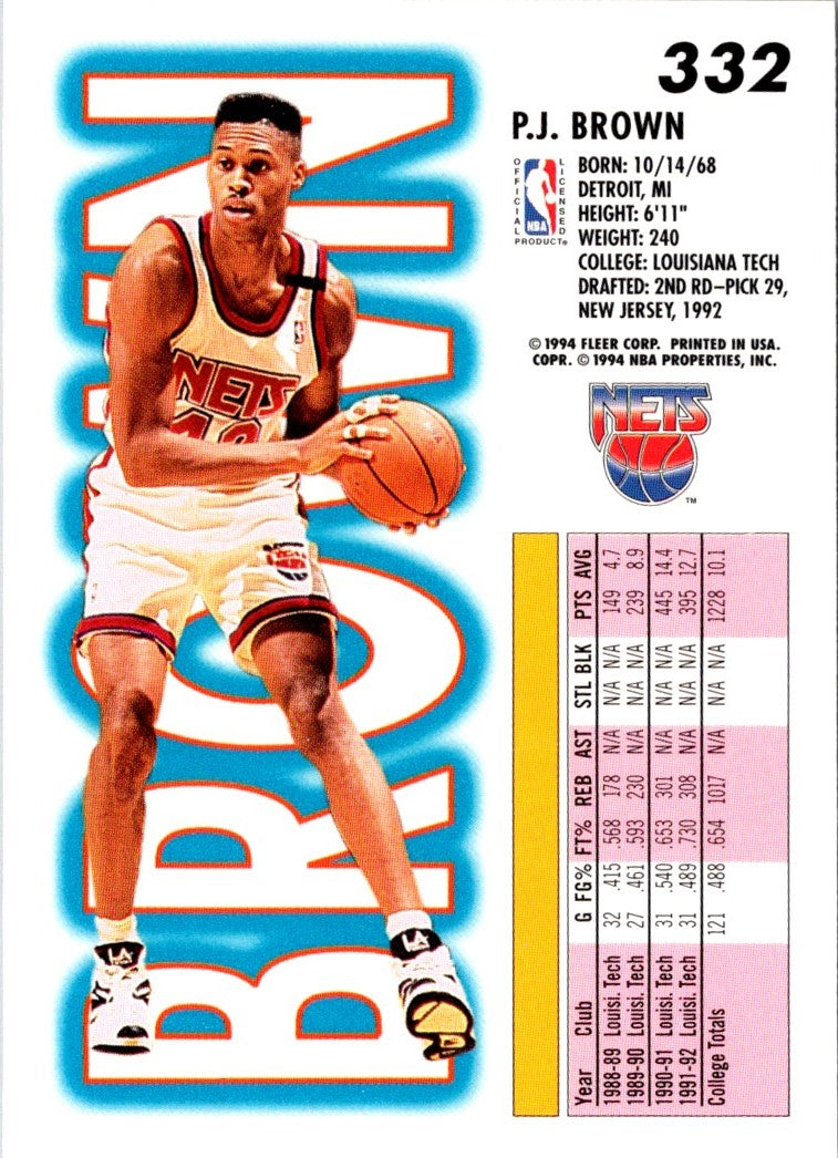 1993 Fleer P.J. Brown