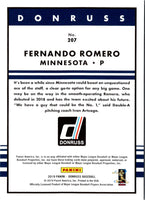 2019 Donruss Fernando Romero #207