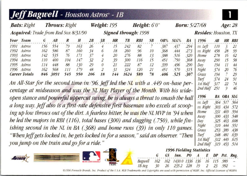 1997 Score Jeff Bagwell